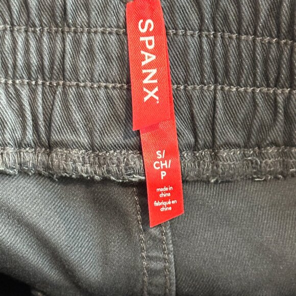 SPANX Stretch Twill Cargo Jogger Washed Black Gray Pull On Boho SMALL #20319R - Picture 4 of 15